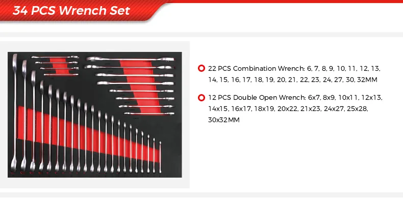 34-Piece Wrench Set