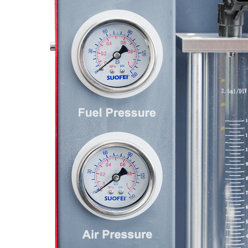 pressure gauge of injector cleaner machine