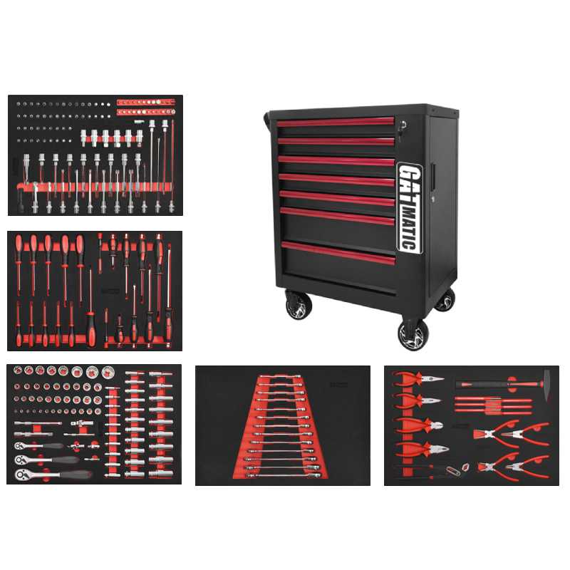 Interlocking System Tool Storage Cabinet With Tools