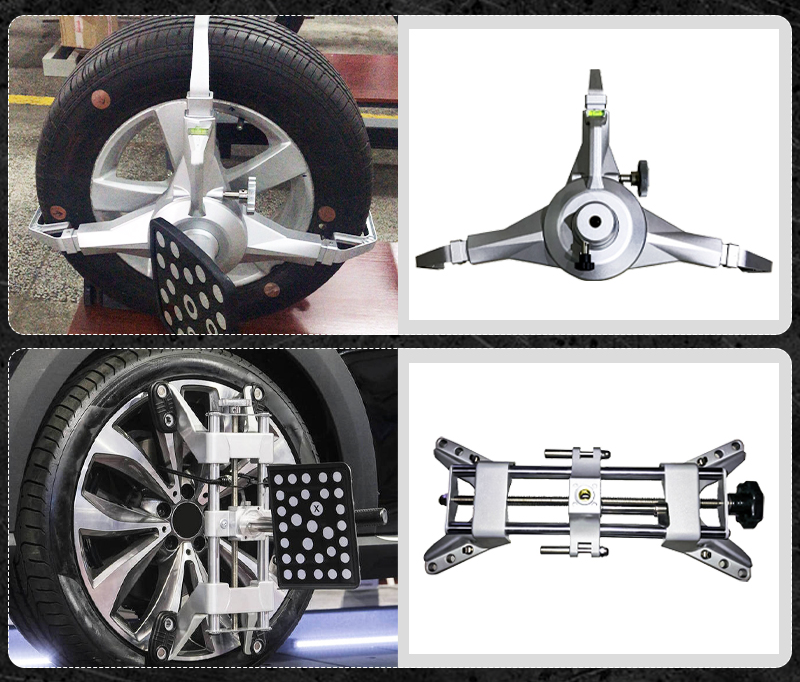 two kinds of wheel clamp