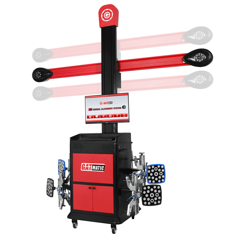 Auto Tracking 3D Movable Wheel Alignment Machine