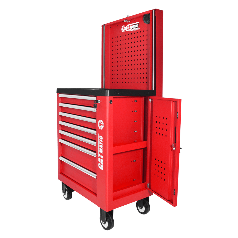 Automatically Lifting Pegboard Tool Trolley