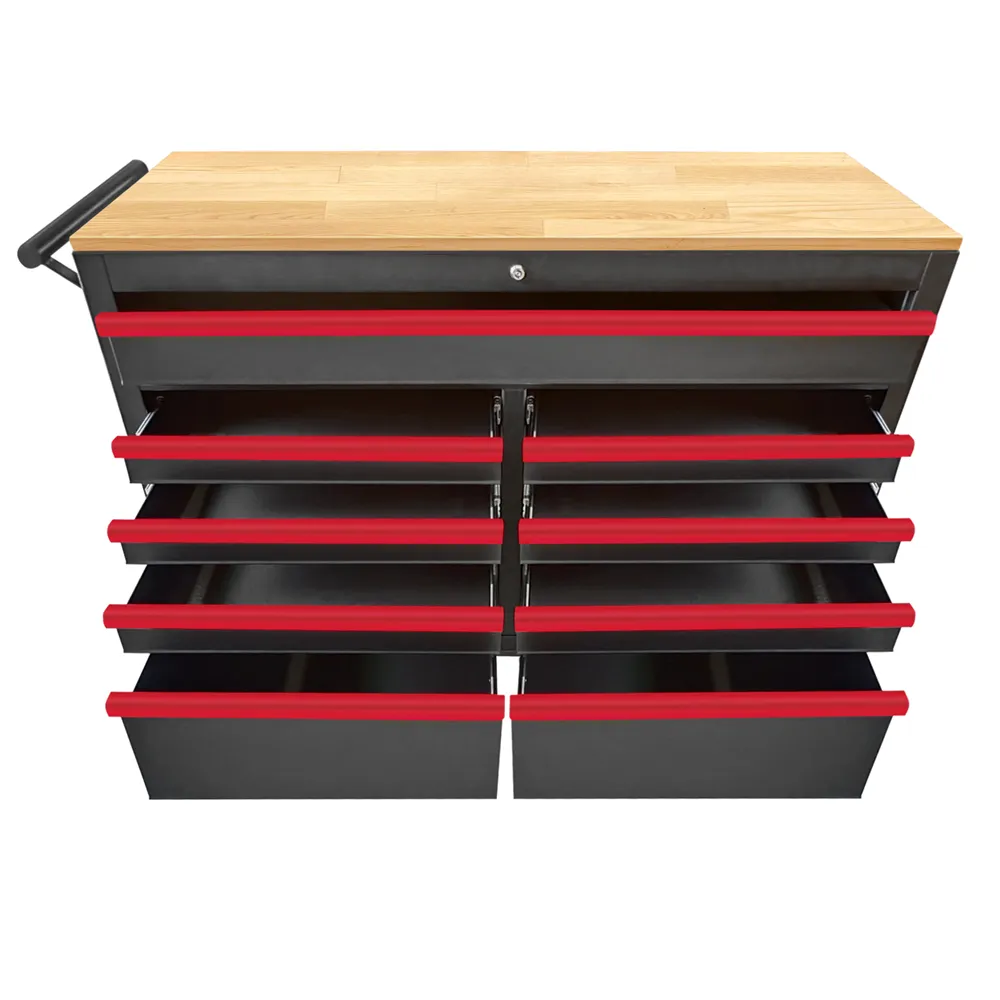 GEC905 Wood Worktop Tool Cabinet With Heavy-duty Casters