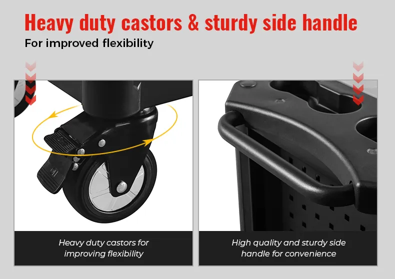 Heavy-duty Casters ans Ergonomic Handle