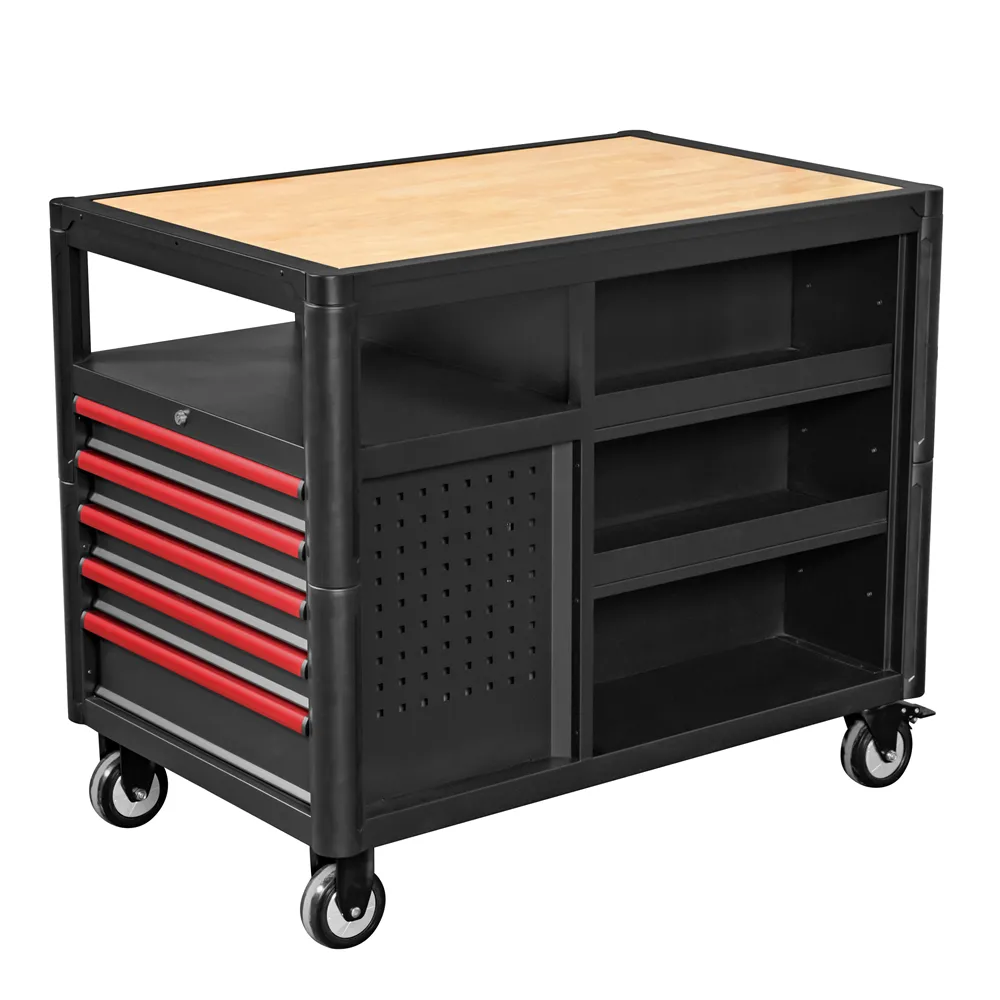 GEC903 Wood Worktop Tool Trolley (4)