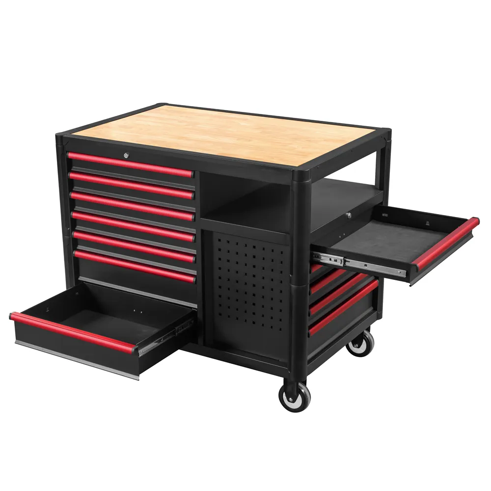 GEC903 Wood Worktop Tool Trolley (6)