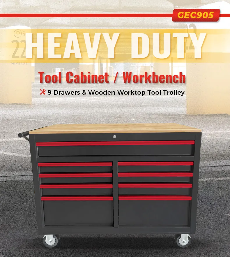 GEC905 Wood Worktop Tool Cabinet