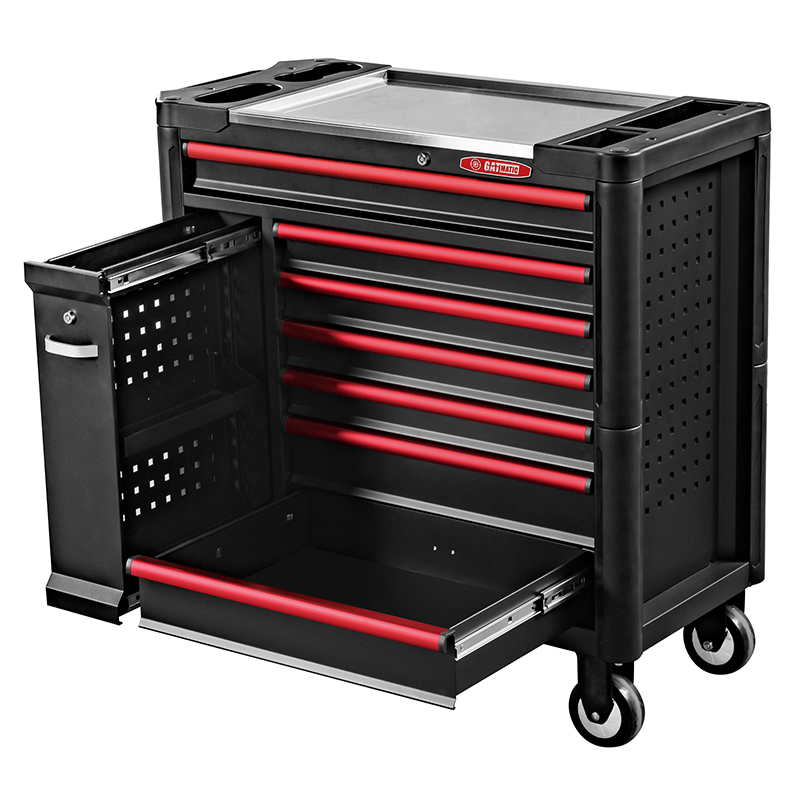 Heavy-duty Rolling Tool Cabinet Steel Worktop