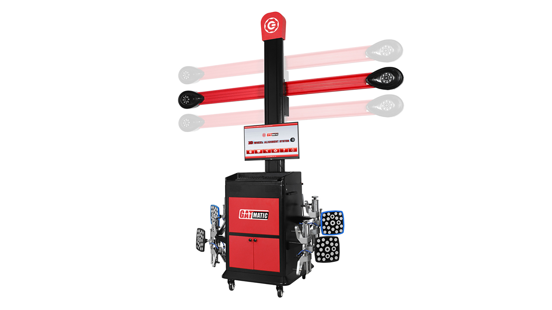 Gat-matic Auto Tracking 3D Movable Wheel Alignment Machine How to use