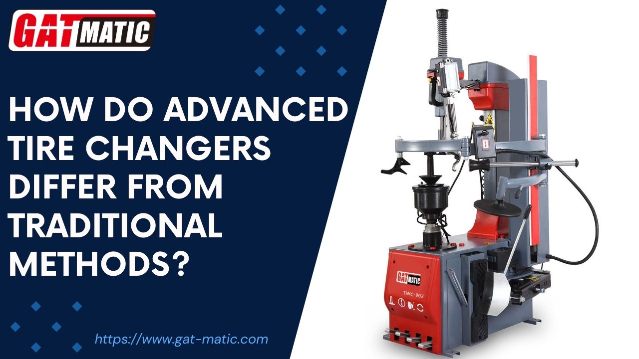 How do advanced tire changers differ from traditional methods?