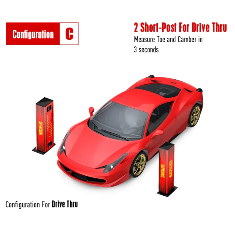 GA-800C 2 short-post touchless wheel alignment