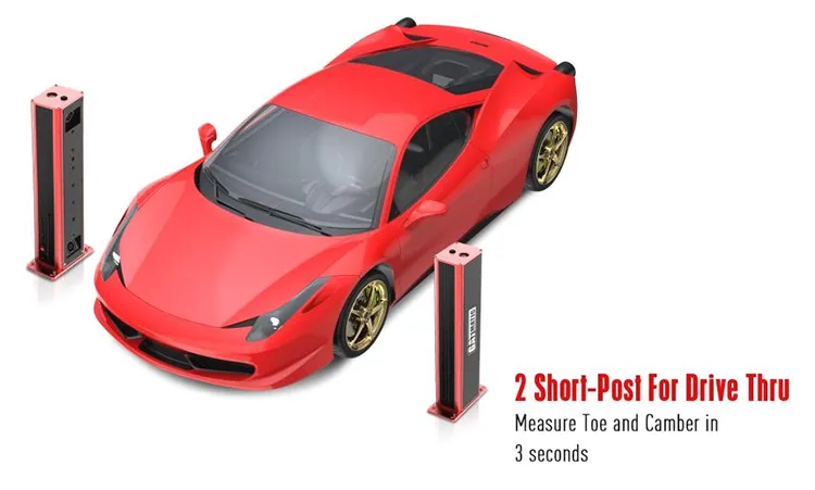 GA-800C 2 short-post touchless wheel alignment
