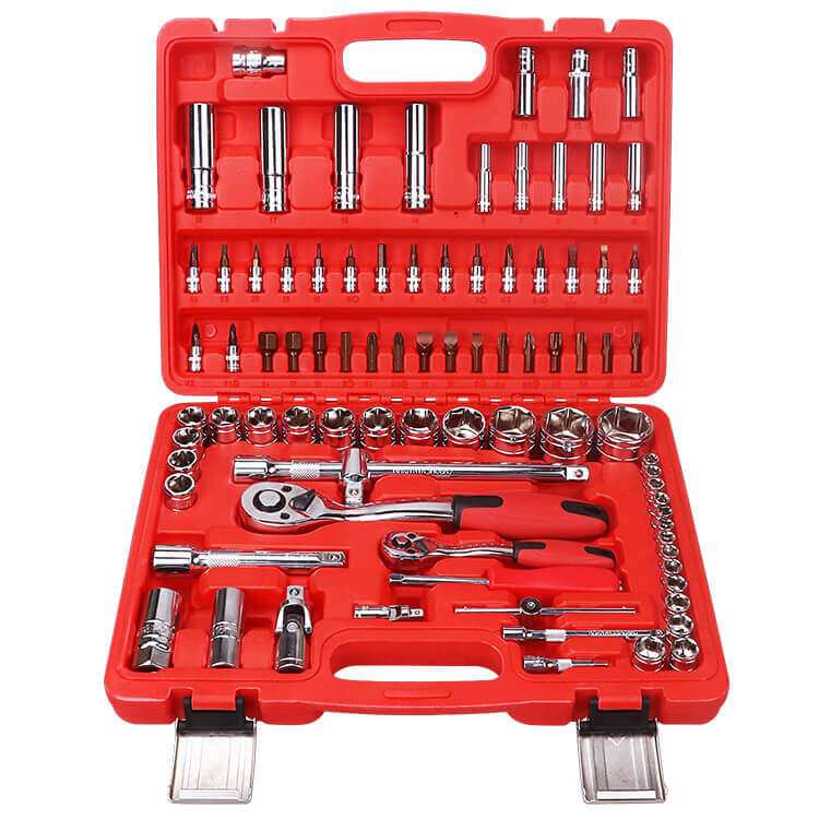 High-torque socket wrench set made from durable industrial-grade steel
