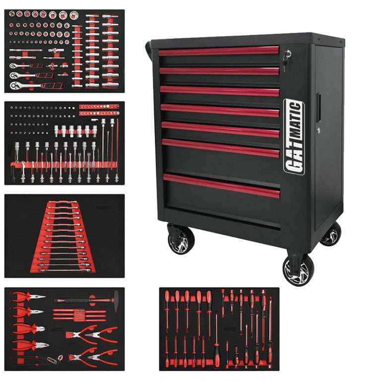 Mobile garage tool cart for automotive repair professionals